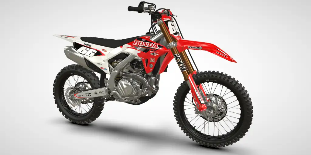 Checkered / White – Honda CRF 450R 2021 Motocross Decal Kit