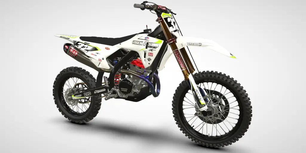 Acer / White Yellow – Honda CRF 450R 2025 Motocross Decal Kit