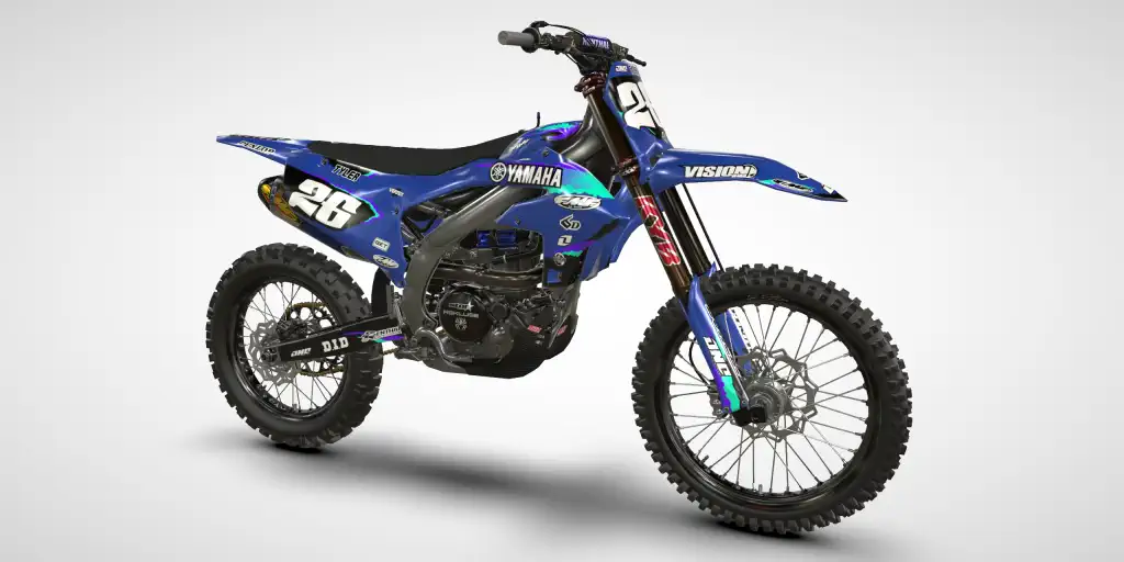 Retro / Blue – Yamaha YZ 250F 2025 Motocross Decal Kit