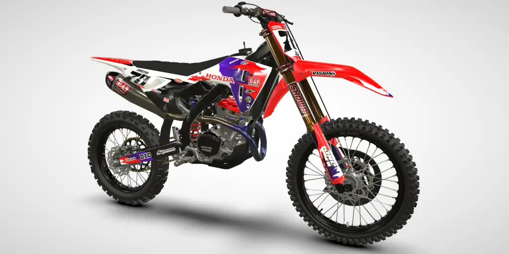 Retro / Purple – Honda CRF 250R 2025 Motocross Decal Kit