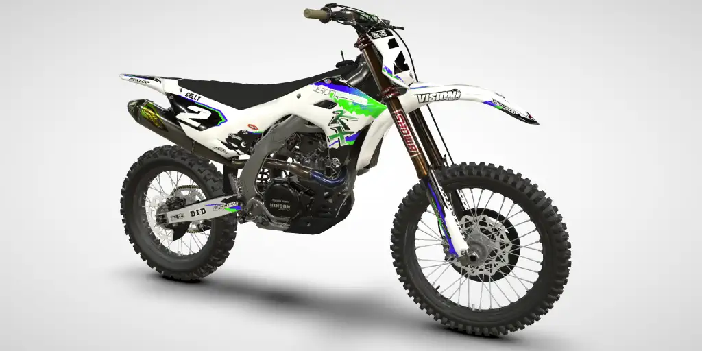 Retro / White – Kawasaki KX 250 2025 Motocross-Dekor