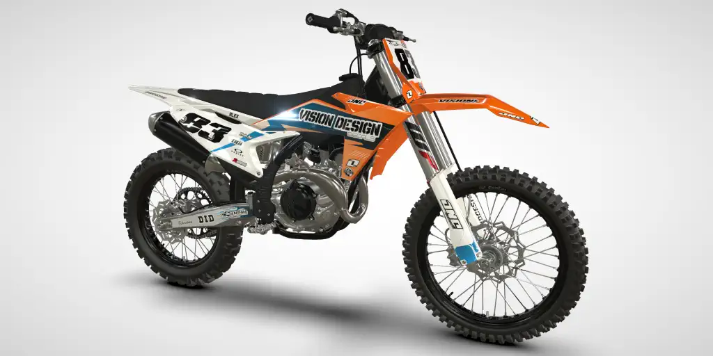 Fast / White Orange – KTM SX-F 450 2023 Kit de Adhesivos Motocross