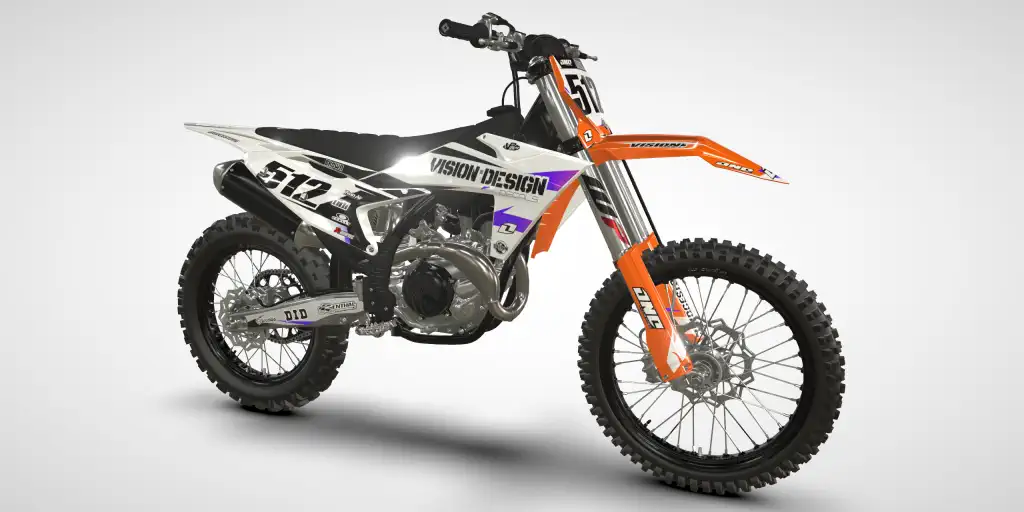 Points / White – KTM SX-F 450 2024 Kit de Adhesivos Motocross