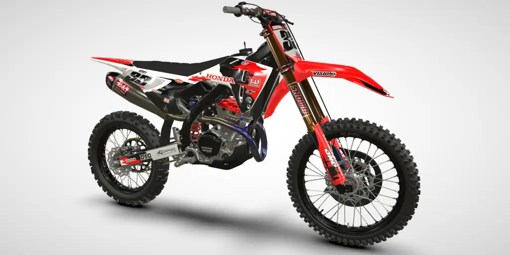 Retro / Red – Honda CRF 250R 2025 Motocross Decal Kit