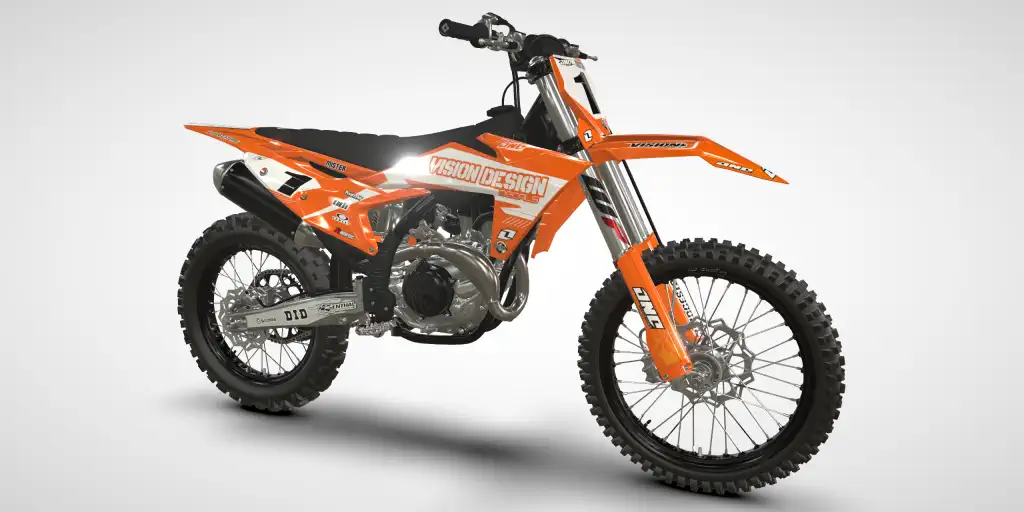 Fast / Orange White – KTM SX-F 450 2023 Kit de Adhesivos Motocross