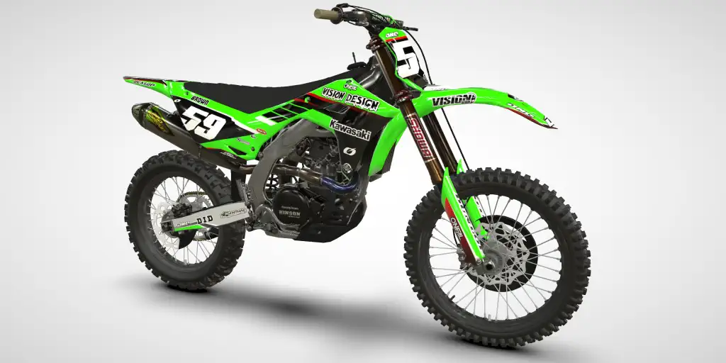 Factory / Green Red – Kawasaki KX 250 2025 Motocross Decal Kit