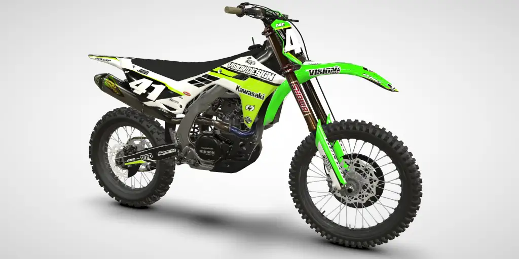 Factory / Green White – Kawasaki KX 450 2024 Motocross Decal Kit