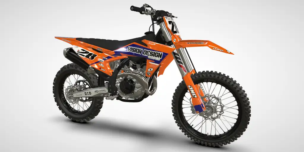Fast / Orange Blue – KTM SX-F 450 2023 Kit de Adhesivos Motocross