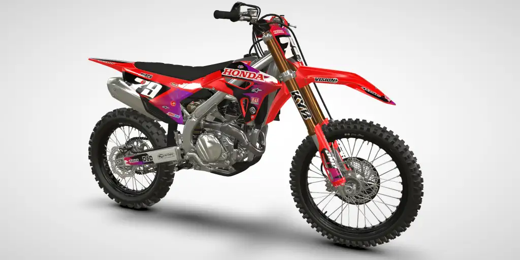 Retro / Red White – Honda CRF 250R 2022 Motocross Decal Kit