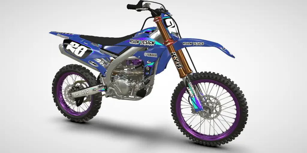 Tyler Retro / Blue – Yamaha YZ 250F 2019 Motocross Decal Kit