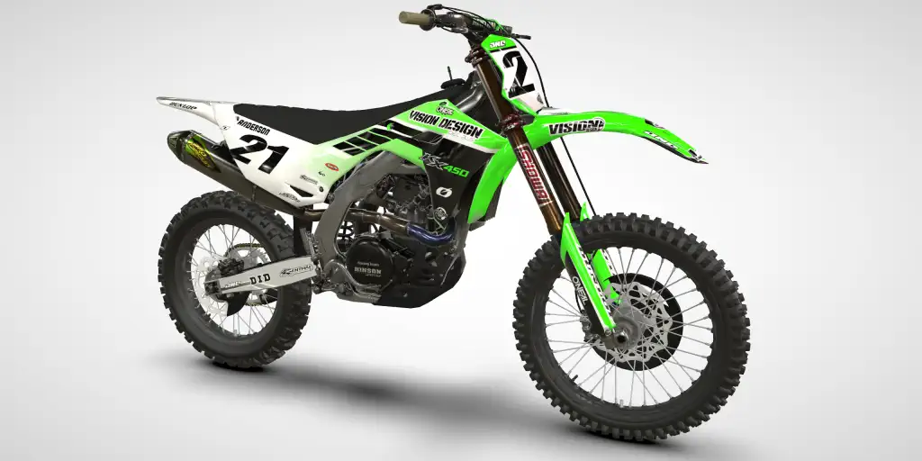 Factory / White – Kawasaki KX 450 2025 Motocross Decal Kit