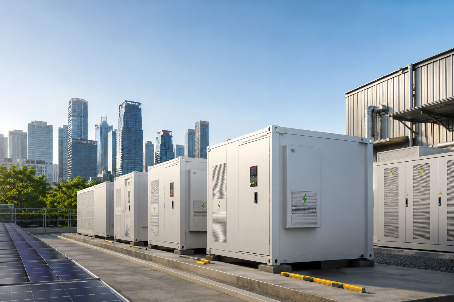 Battery energy storage system installed at a commercial facility in Singapore