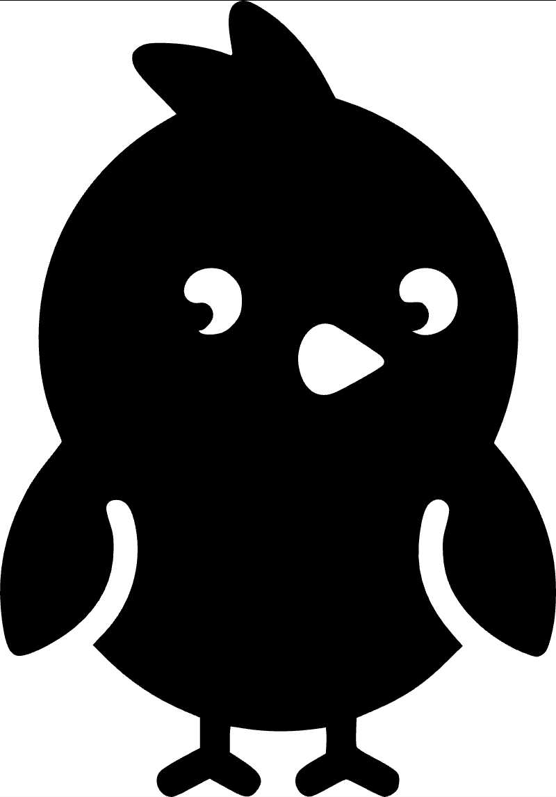 Adorable Cartoon Bird Vector Graphic for Creative Projects