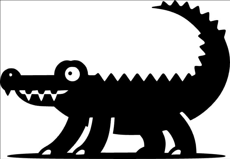 Adorable Cartoon Crocodile Vector Graphic for Creative Projects