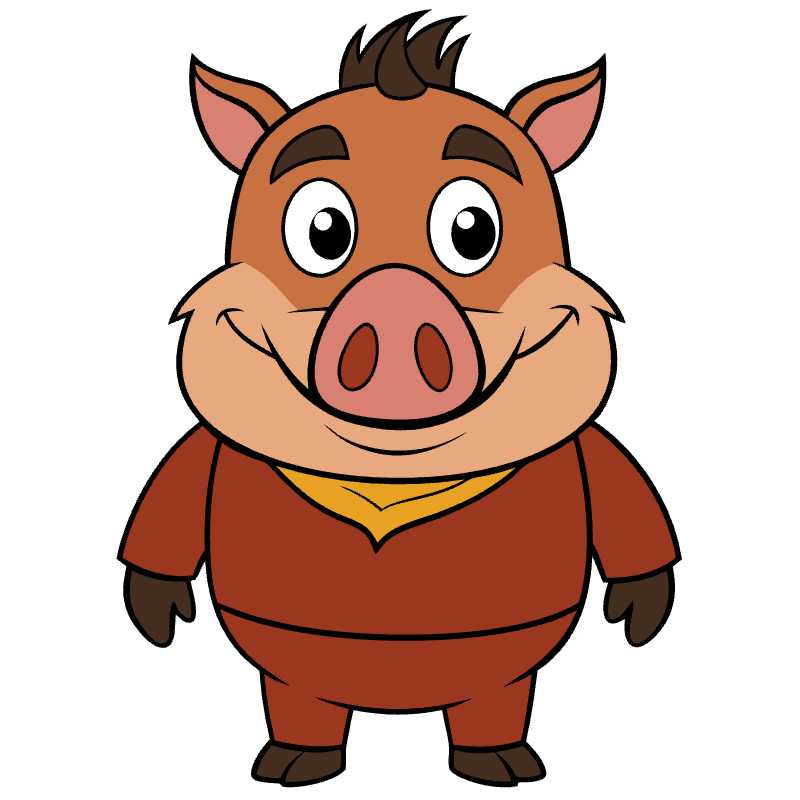 Adorable Cartoon Hog Vector Icon Perfect for Creative Projects