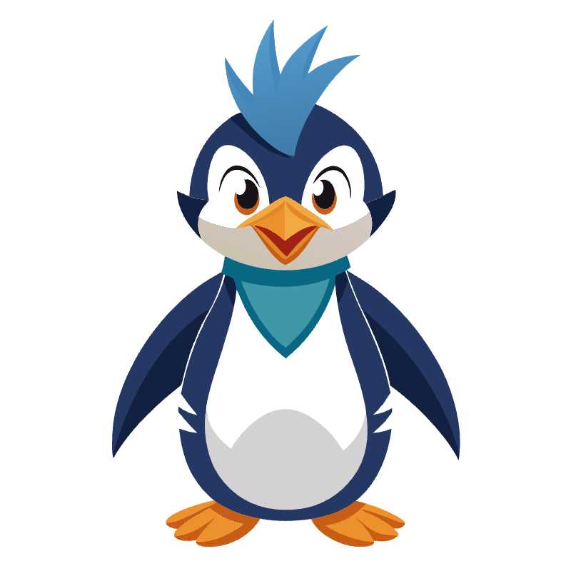 Adorable Cartoon Penguin Vector Illustration for Creative Design Projects