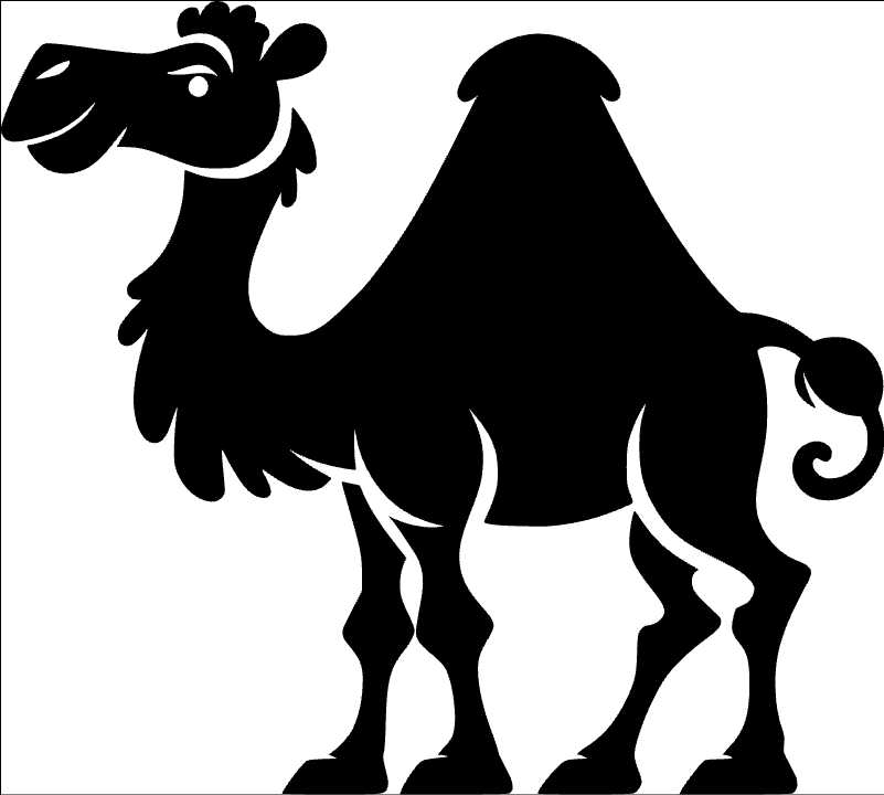 Camel Vector Graphic for Desert Themes and Travel Designs