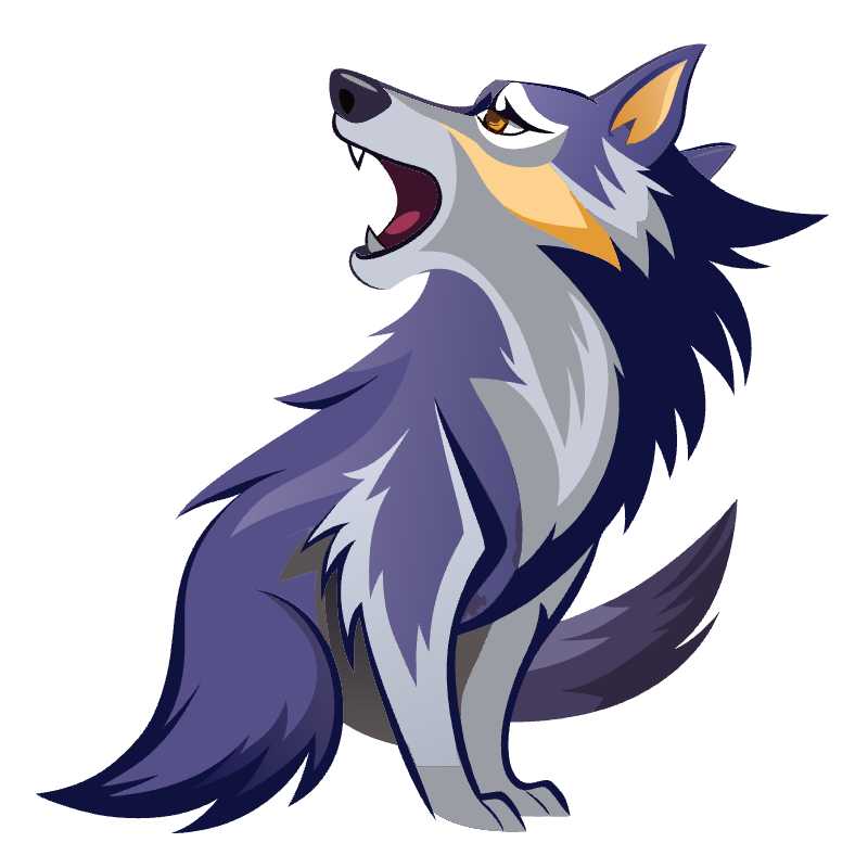 Captivating Howling Wolf Vector Illustration for Creative Projects