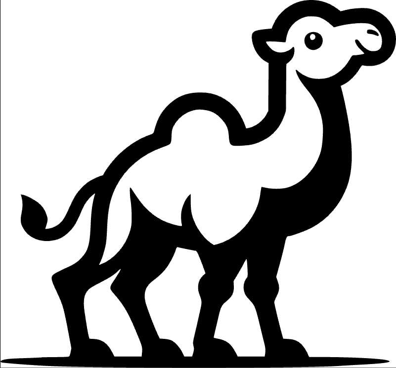 Capture the Essence of the Desert with This Camel Vector Graphic for Your Next Project