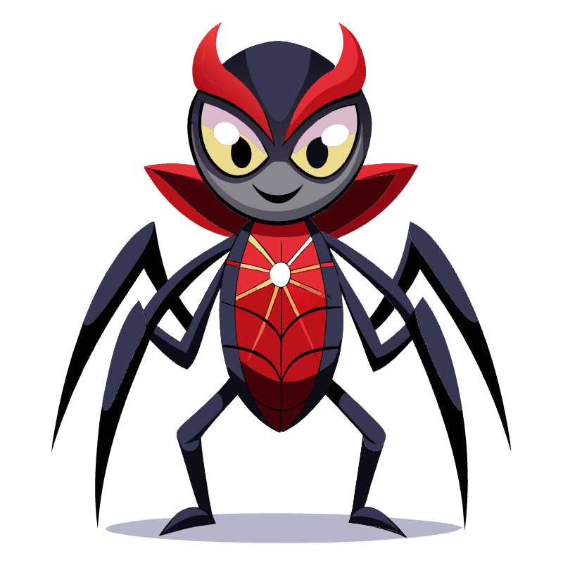 Cartoon Superhero Spider Vector Icon Perfect for Creative Projects