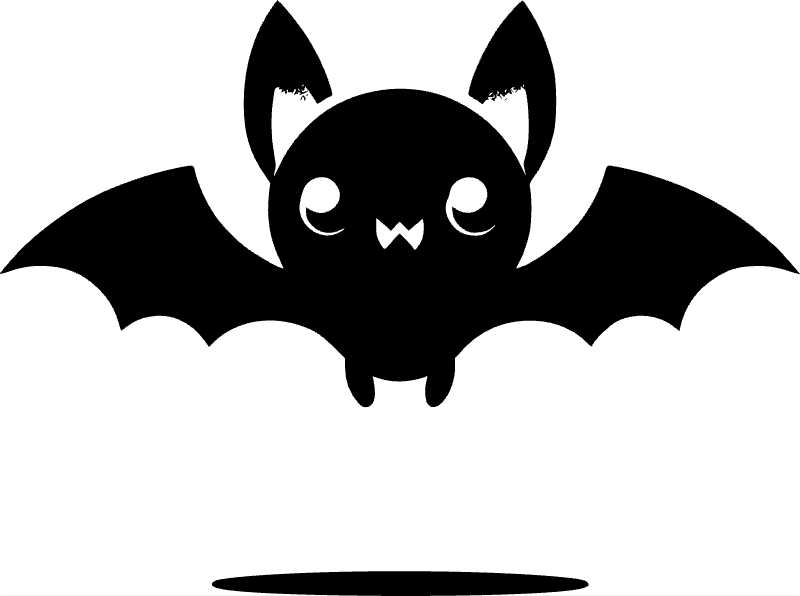 Charming Bat Graphic for Spooky Designs and Halloween Projects