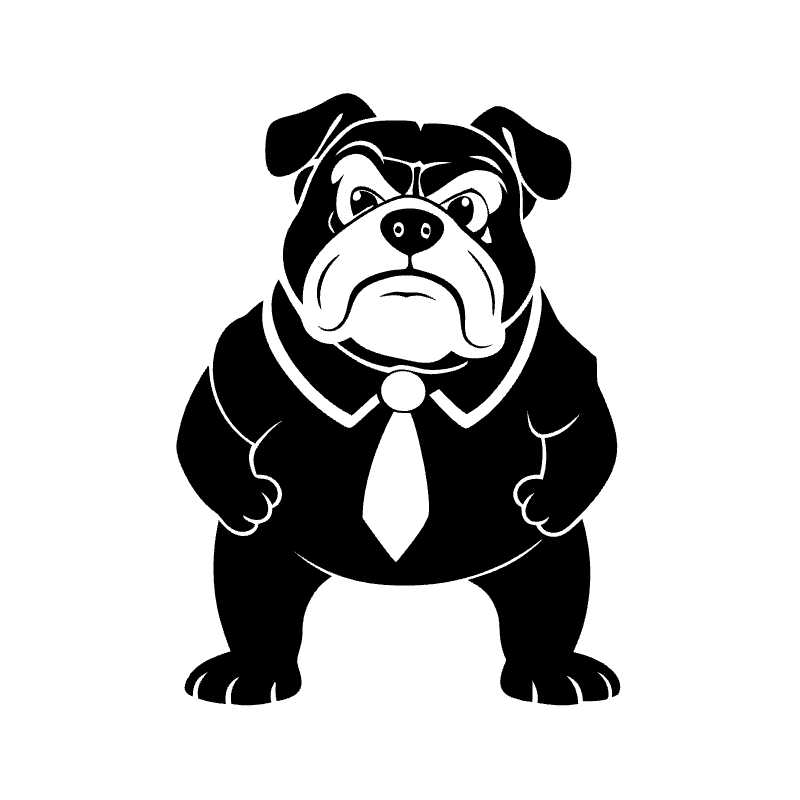 Charming Cartoon Bulldog Vector for Creative Design Projects