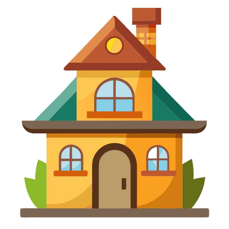 Charming Cartoon Game House Vector for Digital Graphic Design