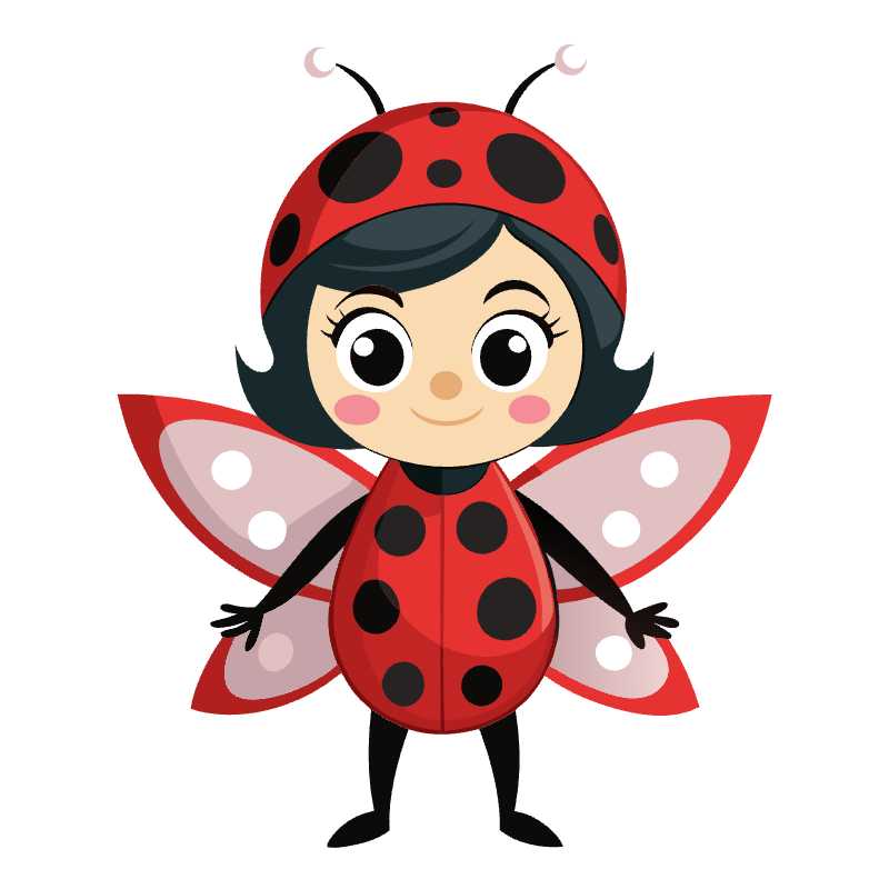 Charming Cartoon Ladybug Character Vector for Creative Projects