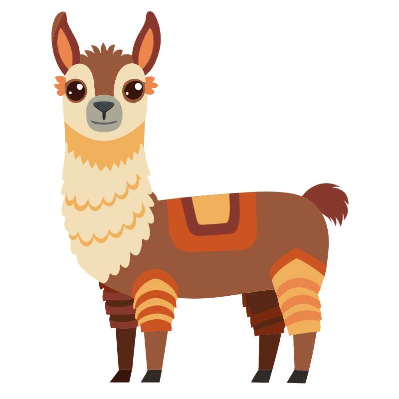 Charming Llama Vector Graphic for Creative Design Projects