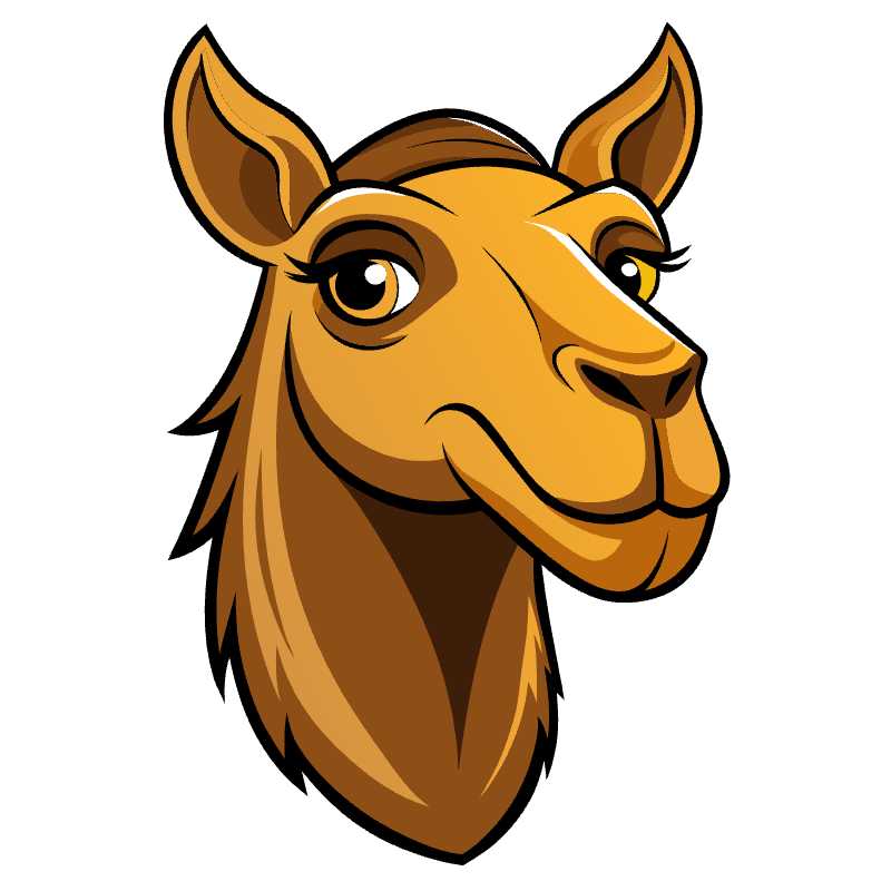 Cute Camel Head Vector Icon for Memorable Designs