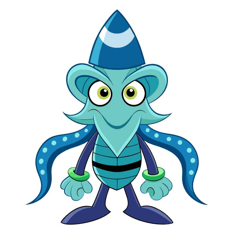 Cute Squid Cartoon Vector for Fun Ocean-Themed Designs