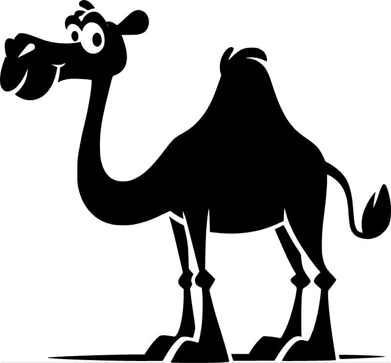 Desert Journey Essentials Downloadable Camel Vector Icon with Editing Features