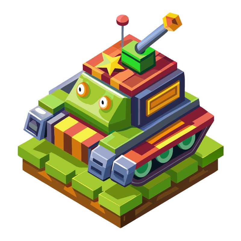 Downloadable Vector Tank Game Asset for Immersive Game Design