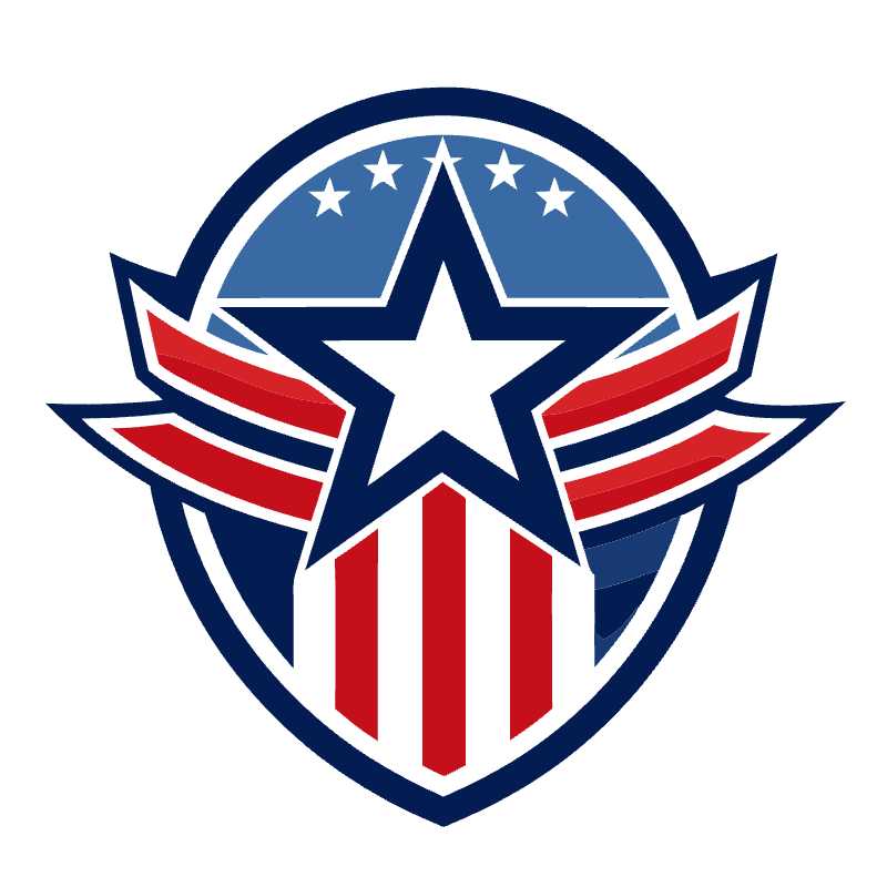 Dynamic Patriotic Shield Vector Icon Perfect for All-American Designs