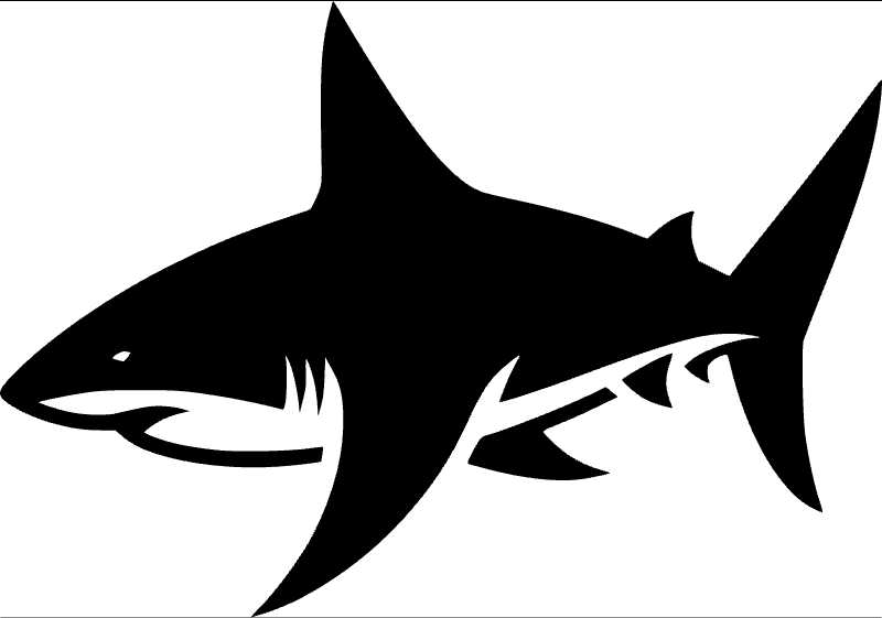 Dynamic Shark Graphic for Thrilling Design Projects