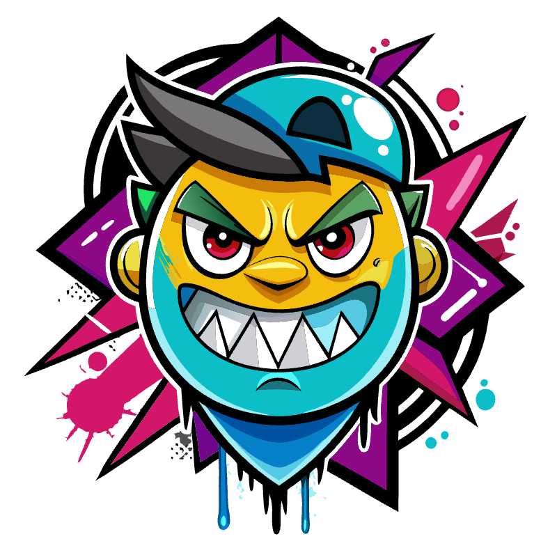 Edgy Graffiti Style Emoji Vector for Modern Digital Designs