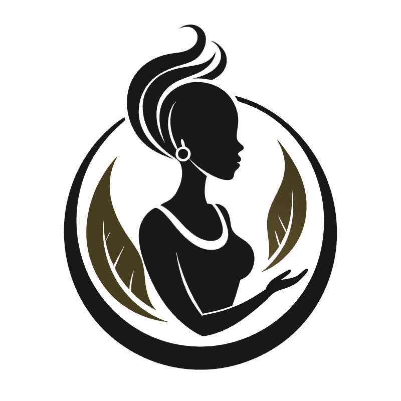 Elegant African American Motherhood Symbol for Modern Brands