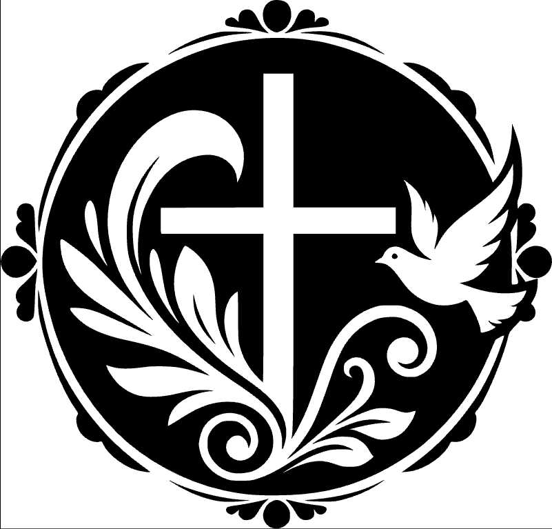 Elegant Cross and Dove Vector Icon for Spiritual and Religious Design Projects