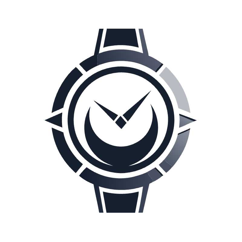 Elegant Timepiece Icon Design for Luxury Branding and Marketing Material