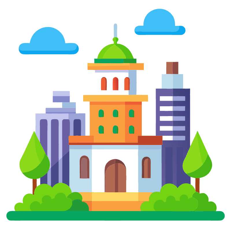 Elevate Your 2D Game Design with Flat City Building Vector Assets