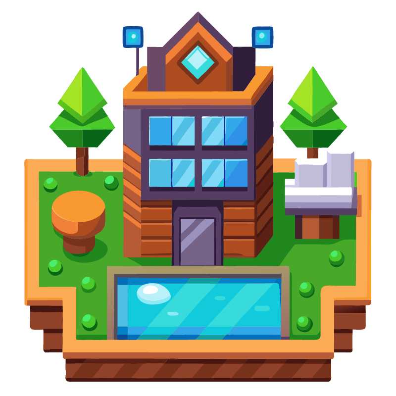 Elevate Your 2D Game Designs with Top Down City Building Vector Assets