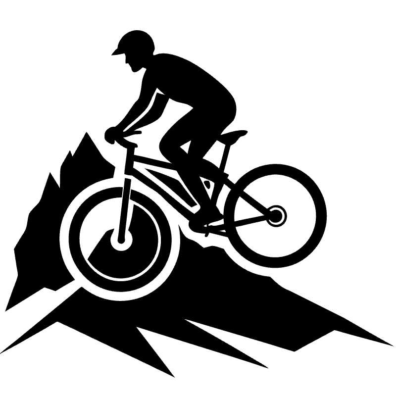 Elevate Your Adventure Blog with Downloadable Mountain Biking Vector Graphic