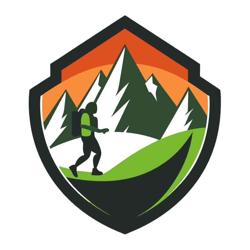 Elevate Your Brand with a Customizable Mountain Hiking Vector Logo