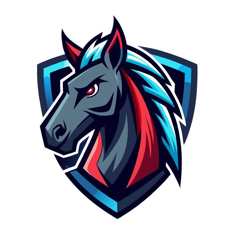 Elevate Your Brand with a Dynamic Horse Gaming Logo Vector Design