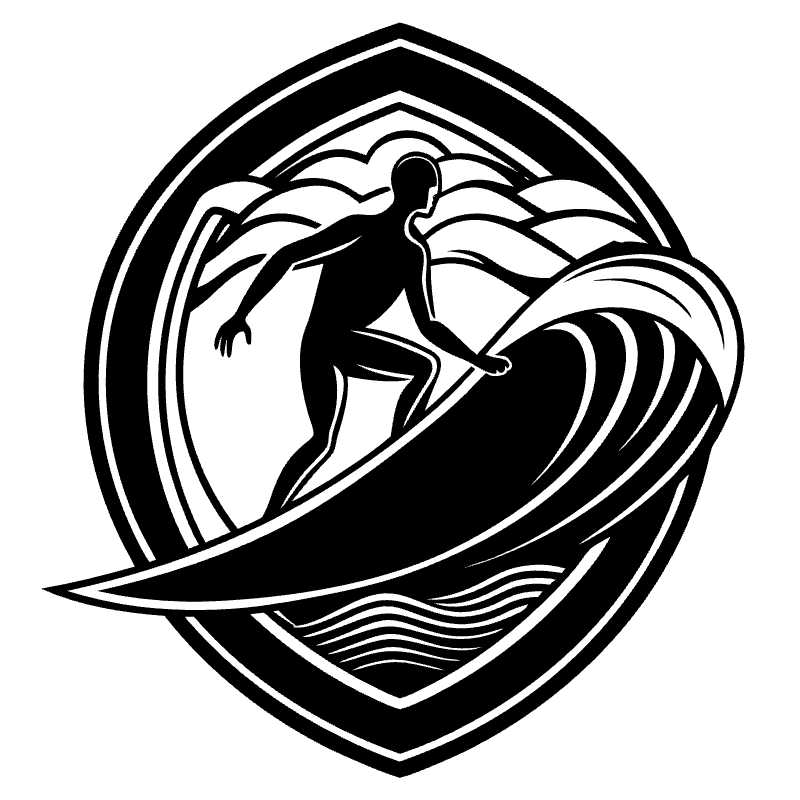 Elevate Your Brand with a Premium Surfing Vector Logo Perfect for Travel and Adventure