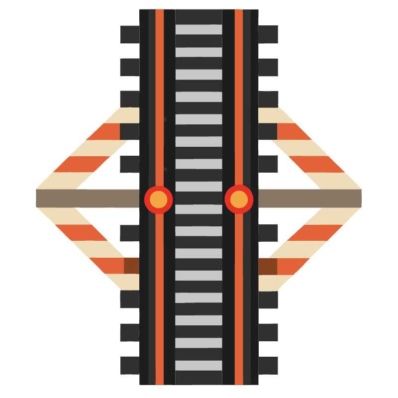 Elevate Your Design Projects with Top-Down Train Track Vector Graphics