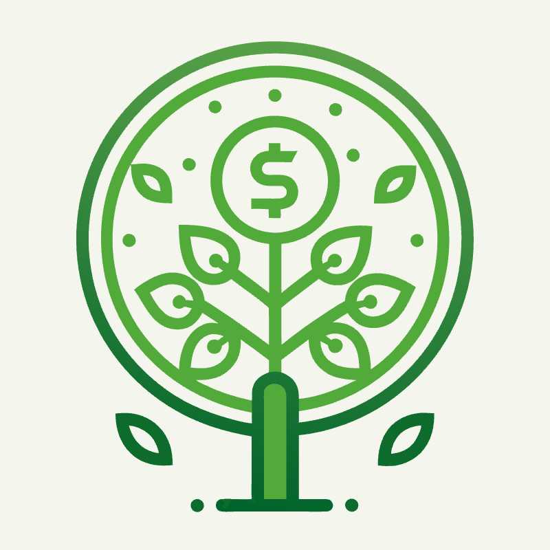 Elevate Your Financial Brand with a Sleek Money Tree Vector Logo Design