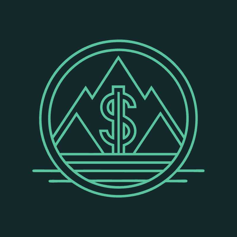 Elevate Your Financial Content with Stylish Mountain Dollar Vector Icon