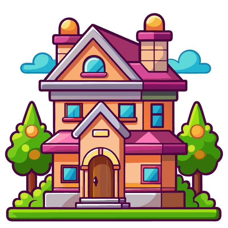 Elevate Your Game Design with Charming 2D Vector Building Assets