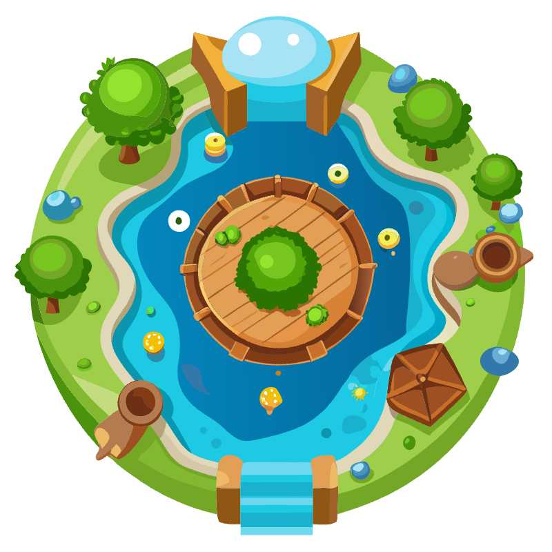 Elevate Your Game Design with Downloadable Top-Down Water Game Asset